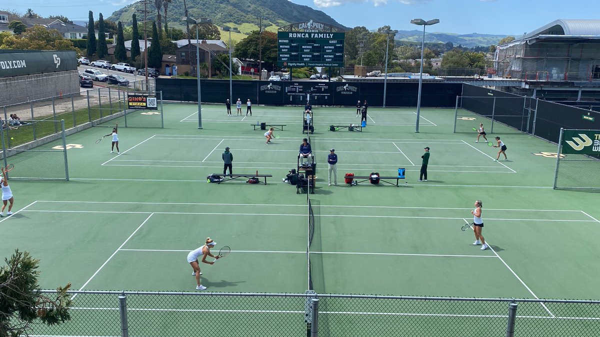 A beautiful day for some <a href="/CalPolyWTennis/">Cal Poly Women’s Tennis</a>
#RideHigh 🤙🏼