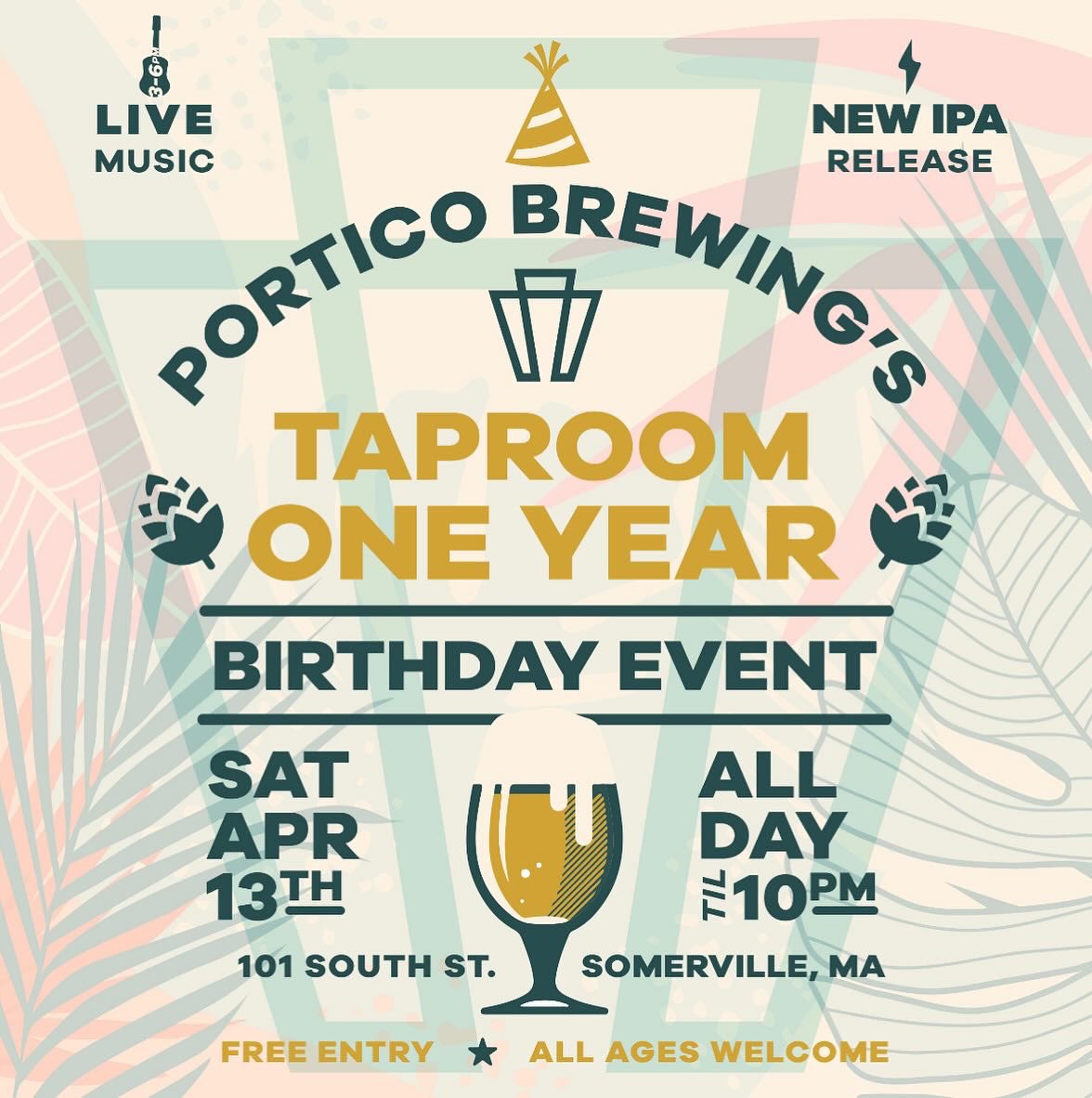 Our taproom turns 1 on 4/13, come celebrate with us.