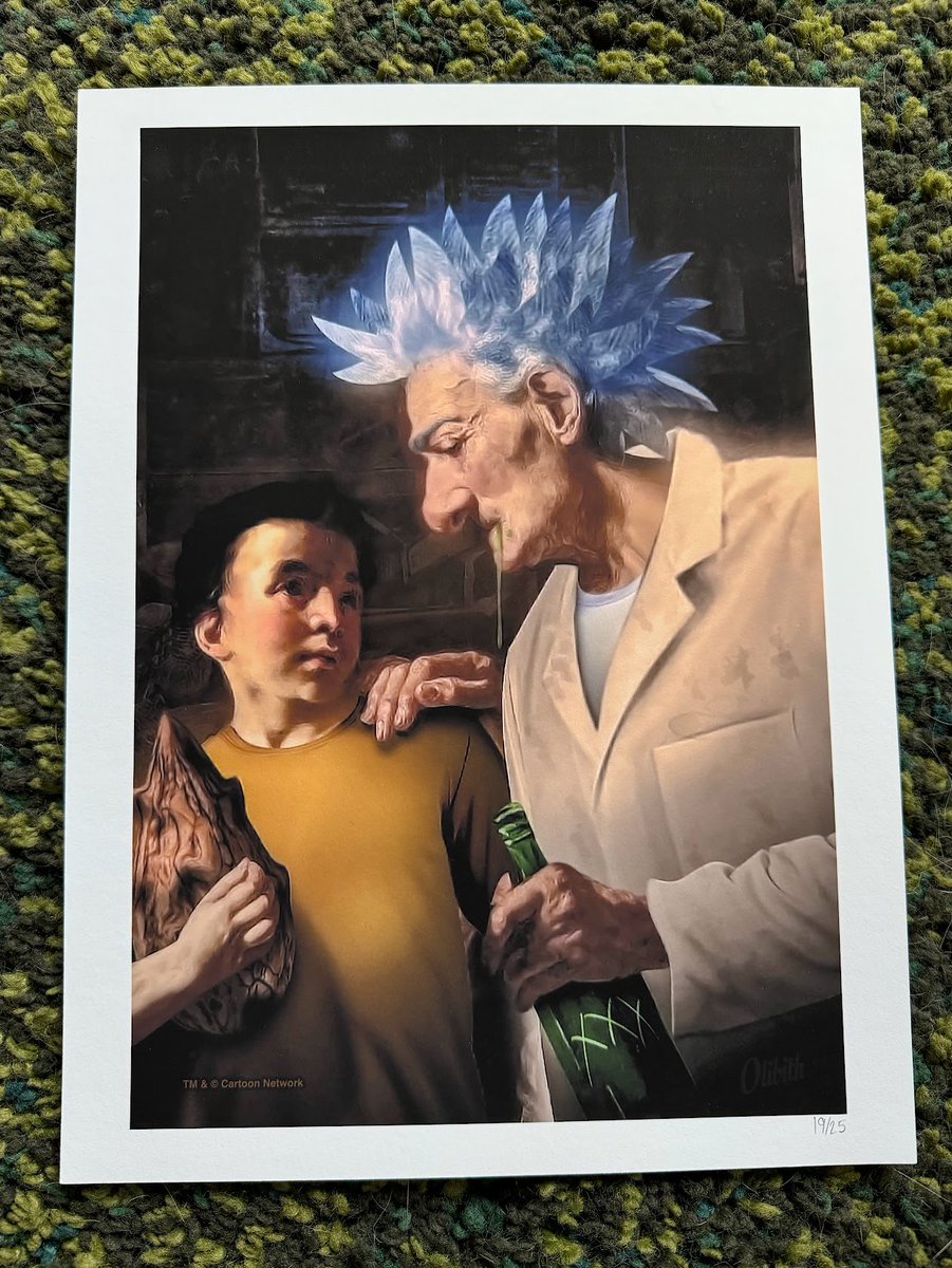 One of my favorite moments this week was making an art trade with @0x_Scooter for this @money_alotta Rick and Morty print. 

This piece/print was part of a @Galleries1988 official group show that I also contributed artwork to back in 2019.

👁️👁️
👁️👁️