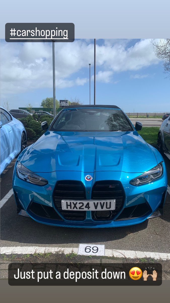 cj_pompey's tweet photo. Posted this on a story earlier as a joke…….. Ive just had to do a follow up as people thought I was serious 🙈🤷🏼♀️ I wish I was as rich as everyone thinks I am! 🤣🙏🏼 I have a good job but not an £85k car buying job! 😩🤣 #ifonly #M4 #snapperrocksblue https://t.co/6ZHNyT3d83