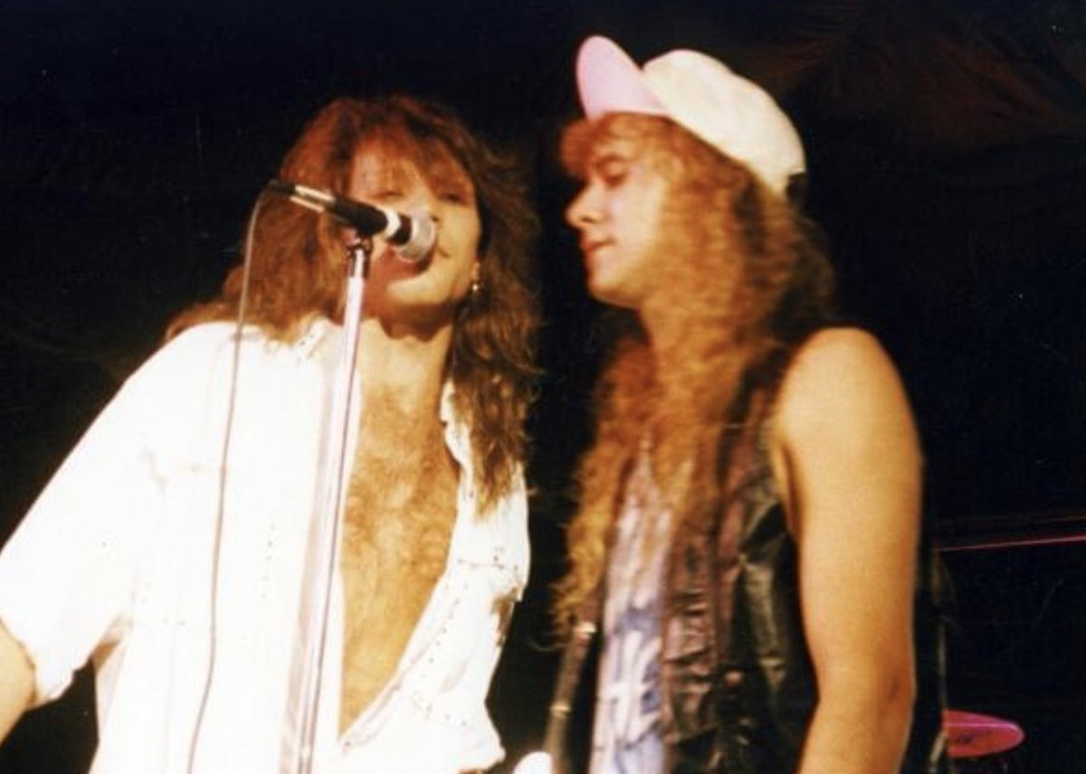 In Memory of CJ Snare Here’s a photo of Jon Bon Jovi & CJ Snare singing together back in the day Two incredible singers in this @jonbonjovi @FireHouseBand