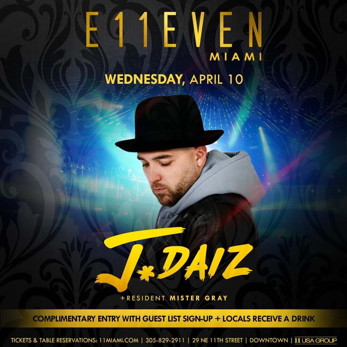 Party under the halo with @iamjdaiz this Wednesday, April 10th! Tickets & Tables link in bio | 11miami.com #11Miami