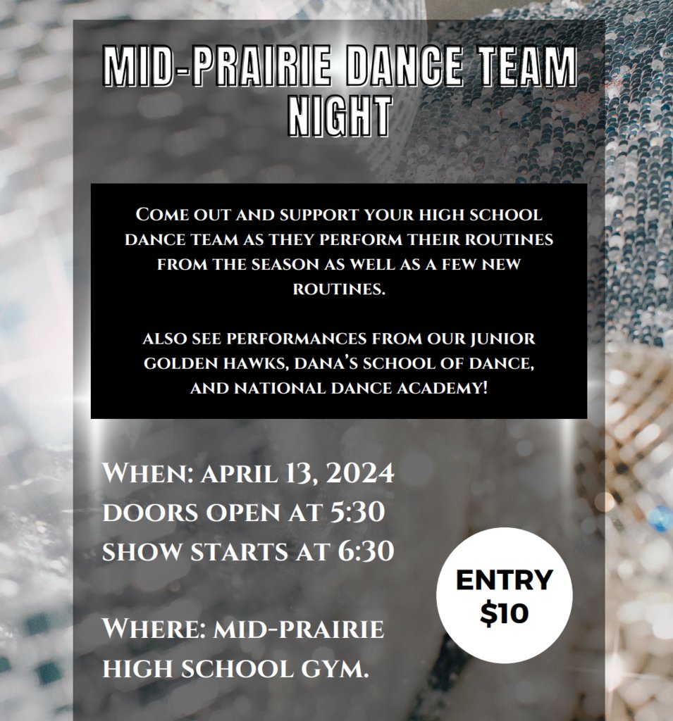 MP Dance Team Night this Saturday!