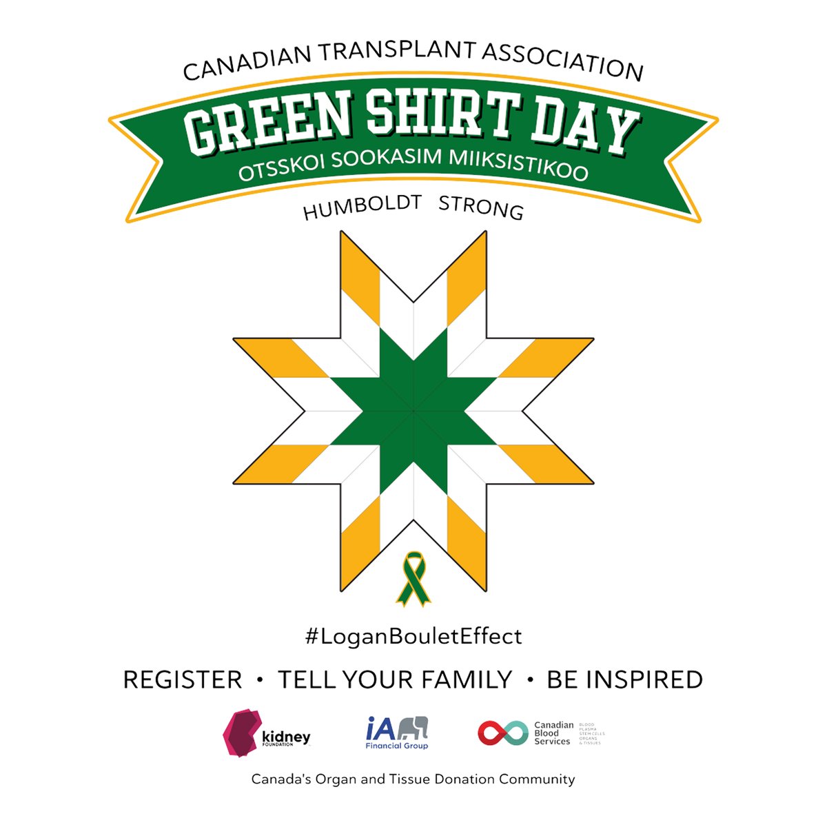 🟢 It's #GreenShirtDay! Almost 90% of Canadians support organ donation, yet only 32% are registered donors. For many living with #PH, lung transplantation offers hope when medical therapy is no longer enough. Register your consent today at ow.ly/hu6Z50R8Qqn