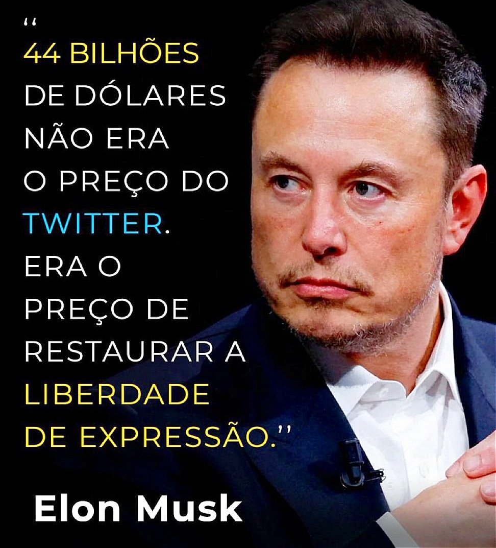 O FENÔMENO ELON MUSK 
@elonmusk
👏🏻👏🏻👏🏻👏🏻👏🏻👏🏻👏🏻
#FreeSpeechBrasil
#FreeSpeechBrazil