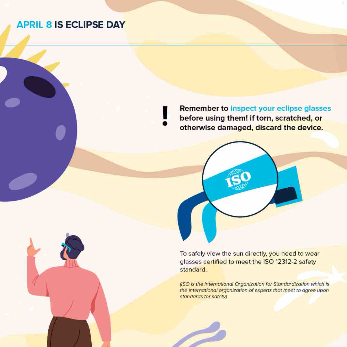 AFOSR's tweet photo. Ditch those regular shades for the #SolarEclipse2024! πβοΈ Get the proper #EclipseGlasses and safety tips from our handy infographic.
π§΅1/2
#AFOSR #AFOSRSpaceResearch
#EclipseViewing #EyeHealth #EclipseDay #AprilEclipse #SpaceEnthusiast #AstronomyLovers https://t.co/maGxMTVHvT