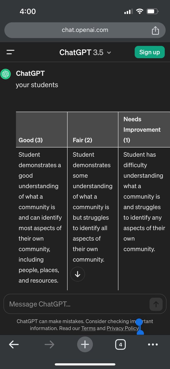 #AIforEd Can you create a rubric to assess my students for this lesson?