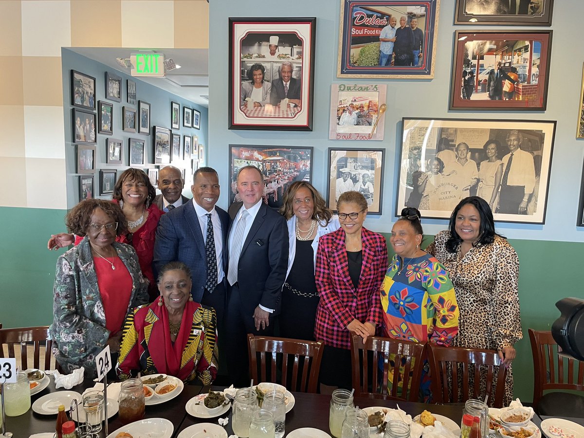 Proud to endorse my friend @AdamSchiff to be the next Senator for California. We need someone who will FIGHT for Los Angeles and Adam is the only candidate in the race who will do it. Thanks to everyone who joined us at @DulansCrenshaw this morning!