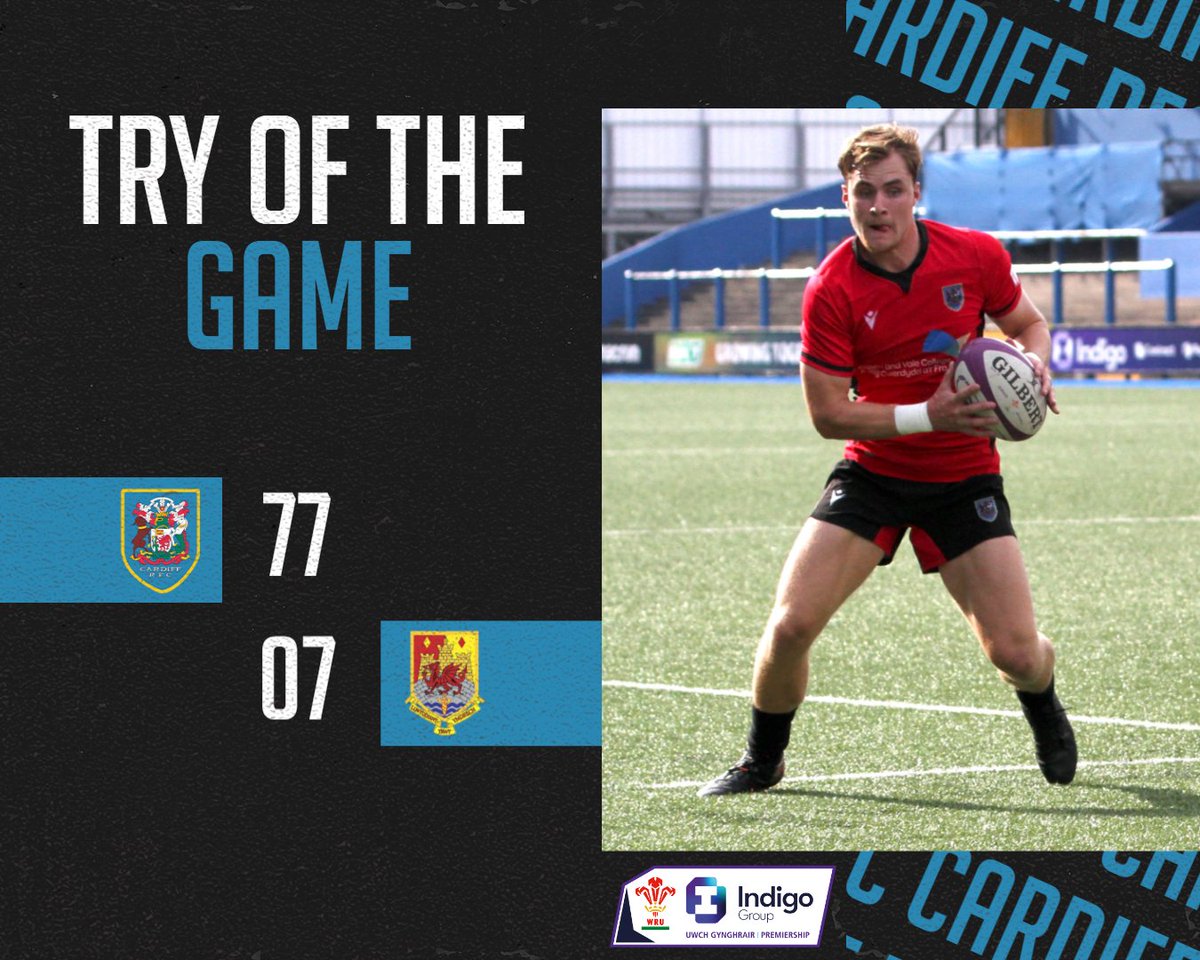 Voting for your Cardiff try of the game against Carmarthen is now available on our website. Try scorers were: @DewiCross (x2), Luke Pollock (x3), @NathanHudd, @mogzy8, @HarrisonJame5, Harri Wilde, @joewillsss, and Tom Rice. cardiffrfc.com/try-of-the-sea… #BlueAndBlacks 💙🖤
