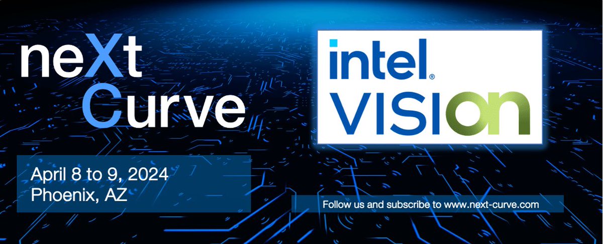 We kick off our with @Intel Vision 2024 taking place in Phoenix, AZ. It’s a great opportunity to see how the big announcements that came out of Innovation, CES, MWC, and Direct Connect are resonating with Intel’s customers and ecosystem. neXt Curve has a super packed 2-day…