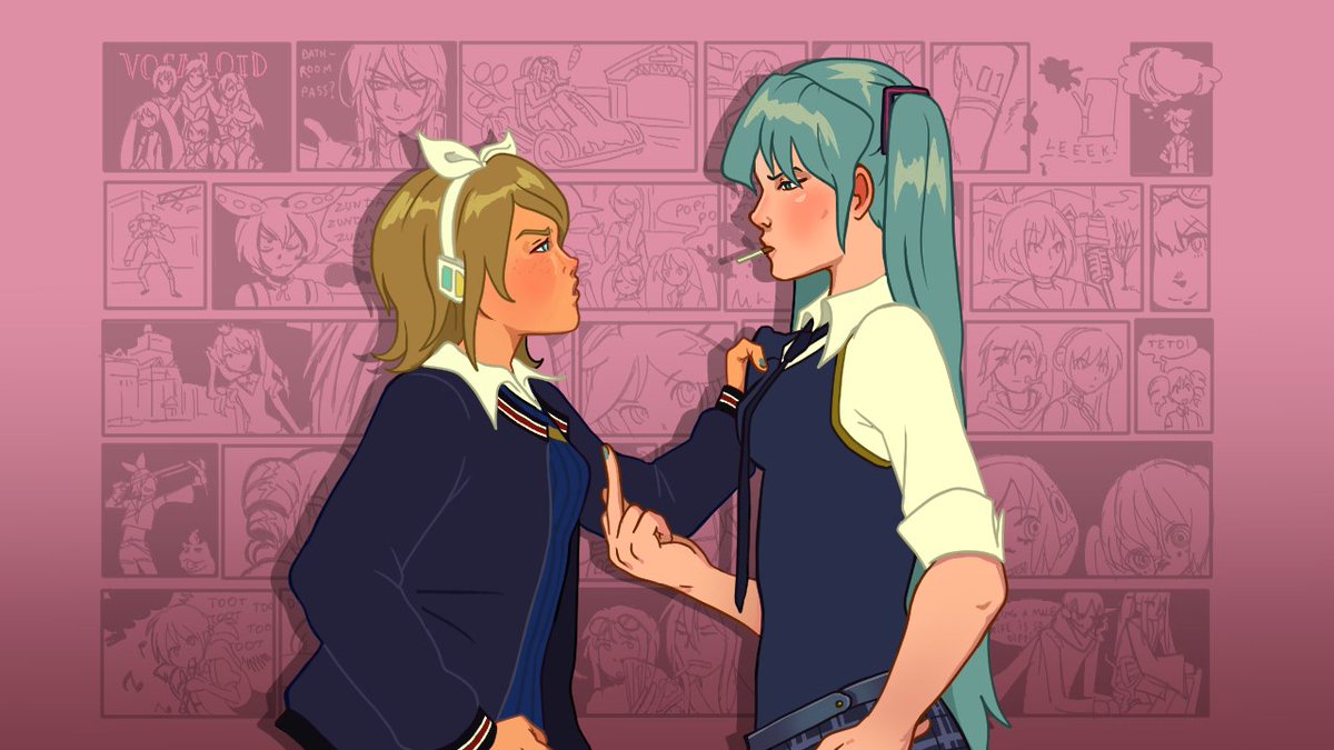 gutterpink's tweet image. bully but its #miku 
#vocaloid