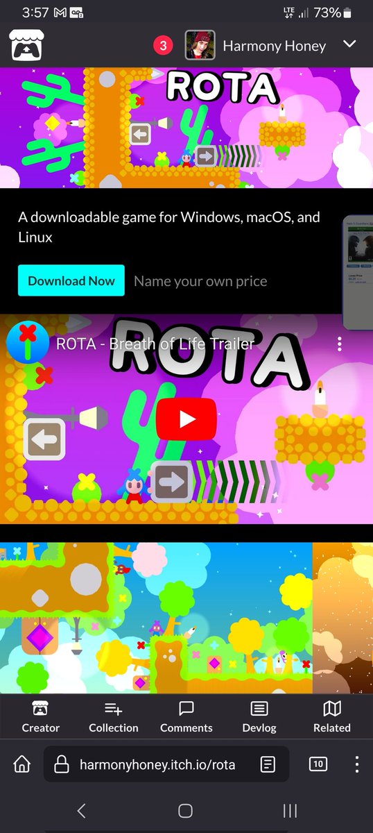 ROTA is now FREE on <a href="/itchio/">itch.io</a> 
harmonyhoney.itch.io/rota
Bend Gravity Solve Puzzles !
#GodotEngine #GameDev #Indiegames