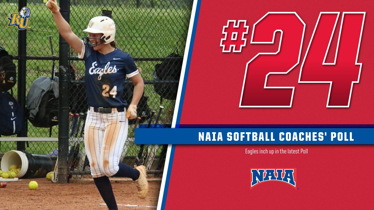 🥎 RANKING ALERT

<a href="/RU_Eagles/">Reinhardt Athletics</a> climbs a spot in the #NAIASoftball Poll

➡️ bit.ly/3U956fR

#AACSB #ProudToBeAAC