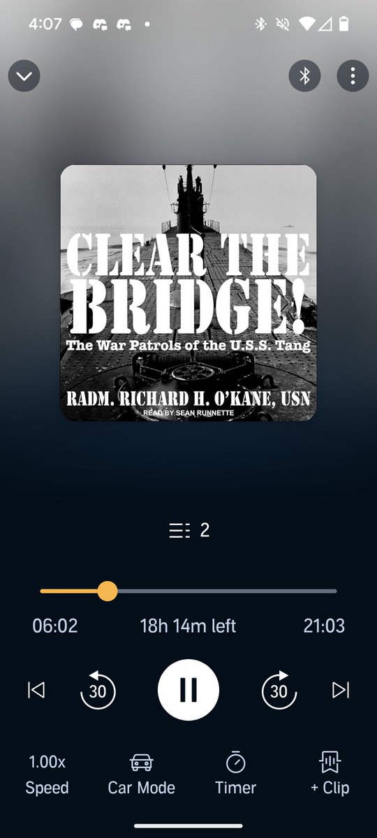 Just starting to listen to a new book, this one on the USS Tang. Amazing stories of heroism.