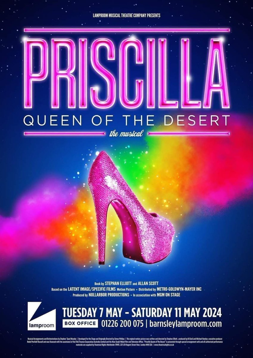 Lamproom Musical Theatre Company (@lamproommtc) on Twitter photo Priscilla Queen of the Desert is SOLD OUT!! πππ
We can't wait to bring this spectacular musical to the Lamproom Theatre in 4 weeks.
If you missed out on getting a ticket then why not join the waiting list?! Follow the link to find out more:
barnsleylamproom.ticketsolve.com/ticketbooth/shβ¦
#barnsley Priscilla Queen of the Desert is SOLD OUT!! πππ
We can't wait to bring this spectacular musical to the Lamproom Theatre in 4 weeks.
If you missed out on getting a ticket then why not join the waiting list?! Follow the link to find out more:
barnsleylamproom.ticketsolve.com/ticketbooth/shβ¦
#barnsley