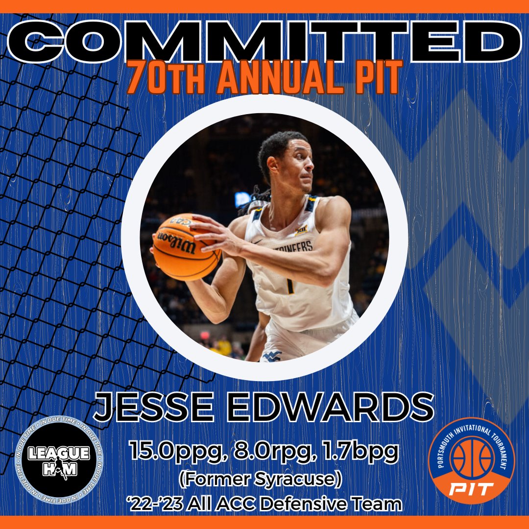 Next is a defensive anchor out of @WVUhoops. Welcome Jesse Edwards (@jesseedwards_14) #PIT24