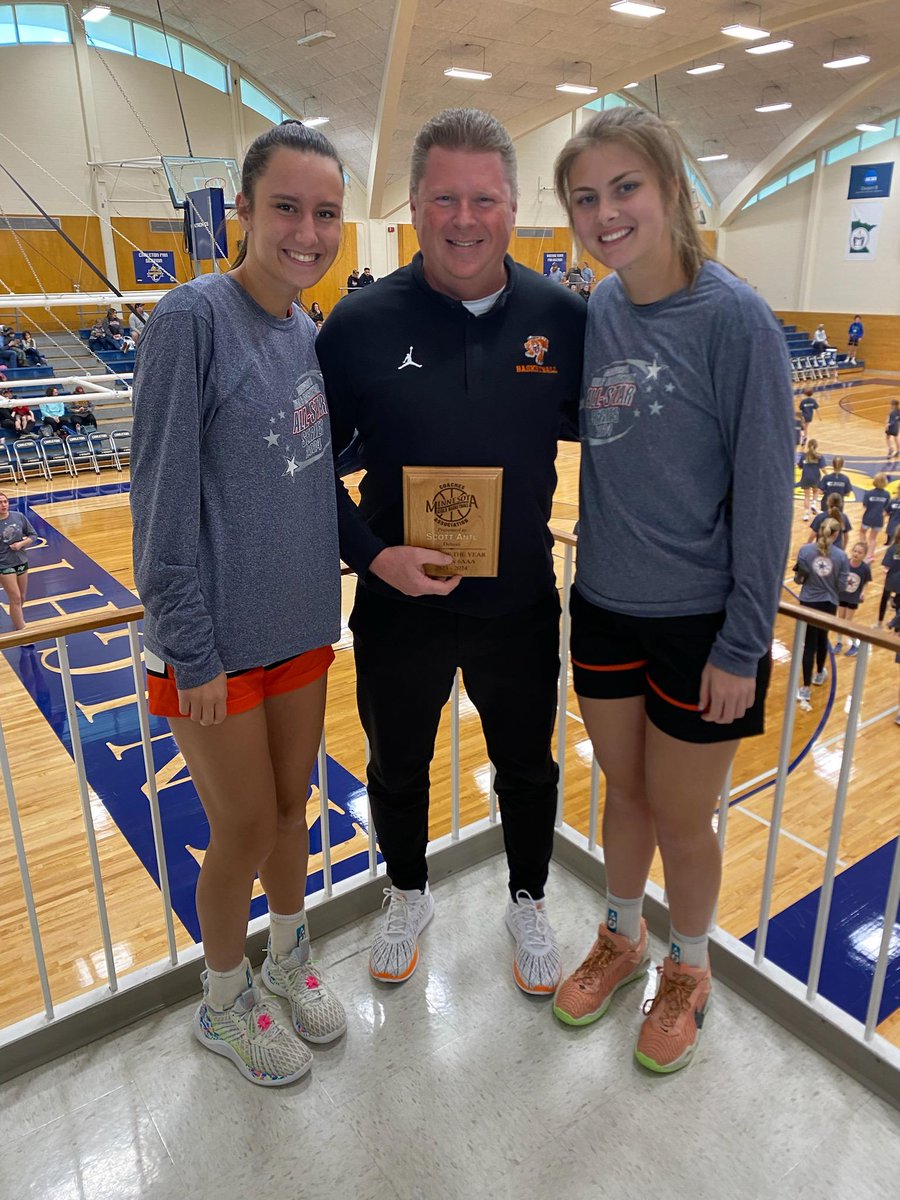 What a great day watching Taylor & Norah play there last game as Seniors in the HS All Star game at Carlron College. Bright future ahead for both these girls! How bout them Tigers!! #proudcoachmoment @MNgbballAllStar