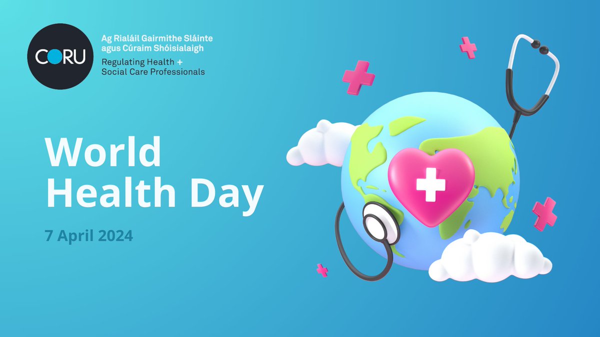 Today the 07 March marks the WHO’s World Health Day. The theme for the day is “My health, my right” which was chosen to champion the right of everyone to have access to quality health services, education and information. CORU celebrates the 27K+ dedicated CORU Registered health…