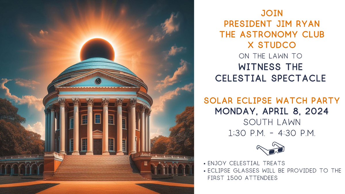 Are you ready for tomorrow’s solar eclipse? I’ll be on the Lawn with my eclipse glasses ready to go.  Please join me, the Astronomy Club, and Student Council for an eclipse watch party from 1:30 – 4:30 p.m.  All are welcome, and we’ll have glasses for the first 1,500 attendees.