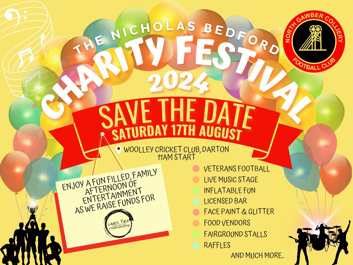 🎈✨THE NICHOLAS BEDFORD CHARITY FESTIVAL 2024 ✨ 🎈 Bigger and better than ever, this year on a Saturday! Live music throughout the day, keep your eyes peeled for announcements and further details.. We’ll see you there!!