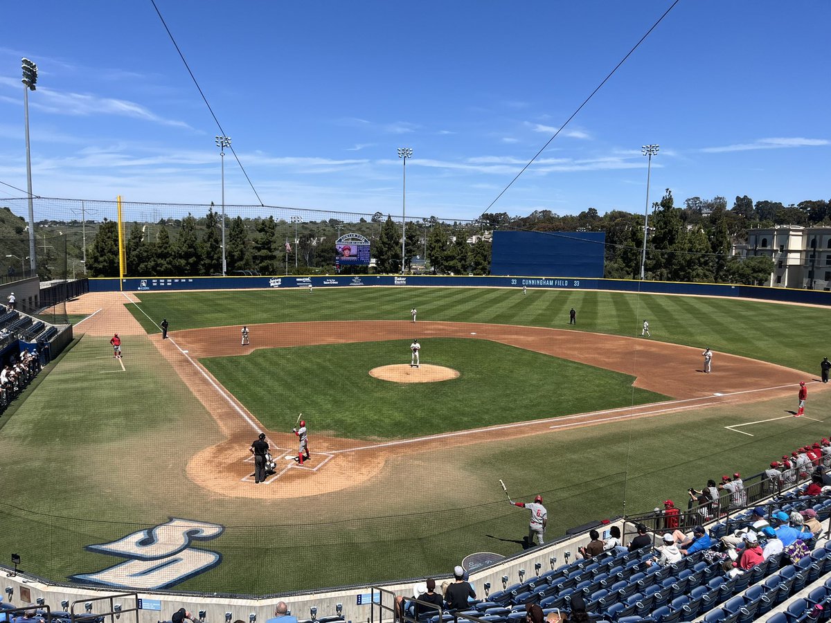 Capping off Junior Day watching @USDbaseball. Let’s get this 🧹🧹🧹