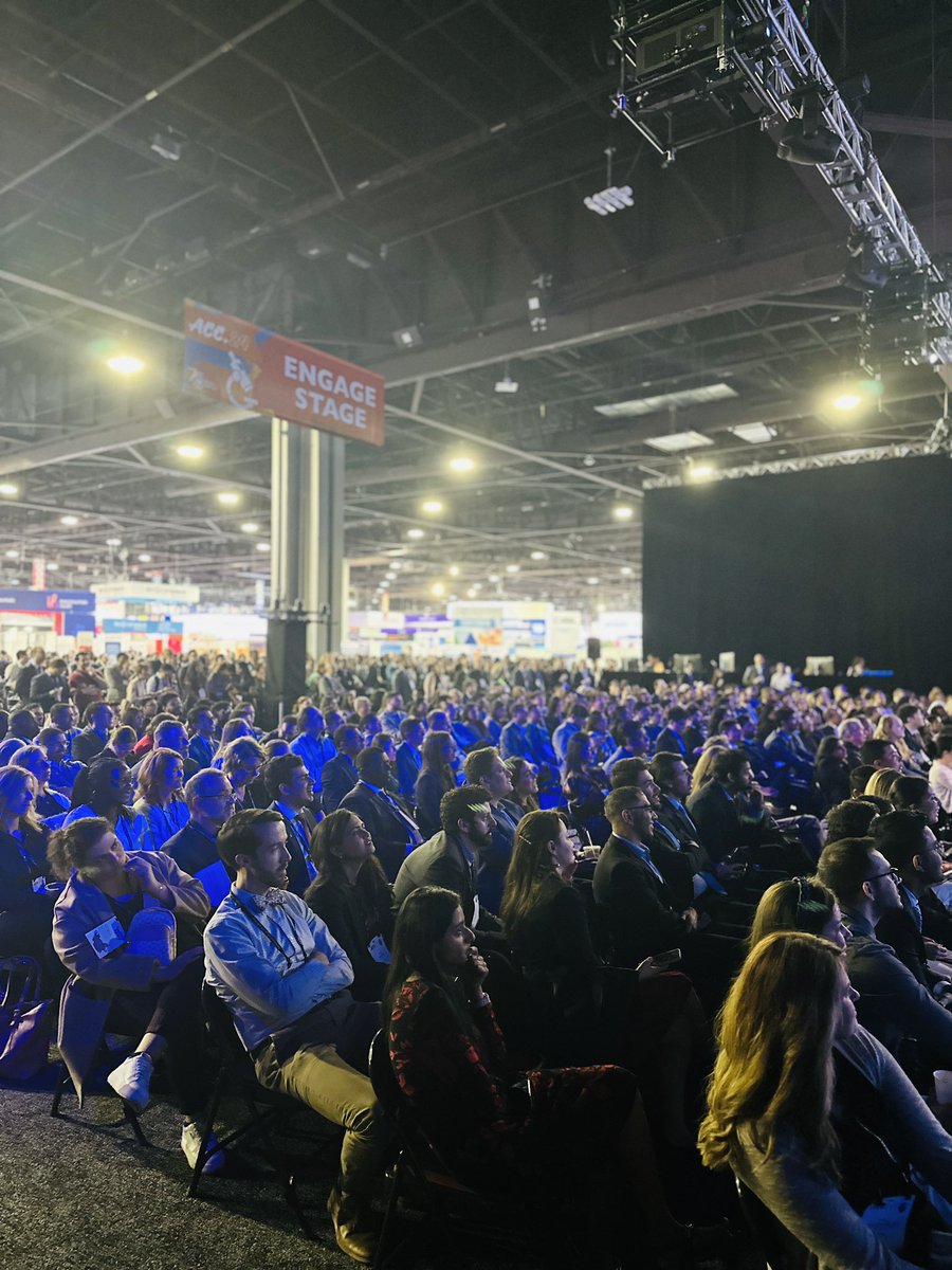 We need a bigger stage for #ACC25! Look at the massive crowds supporting our fellows! #ACC24 #ACCFIT Final jeopardy starts soon! Join the adrenaline and tremendous excitement! @wilzawall @DocBrownAB @DougDrachmanMD @docbfreed @SimranSinghMD @ThelsaW