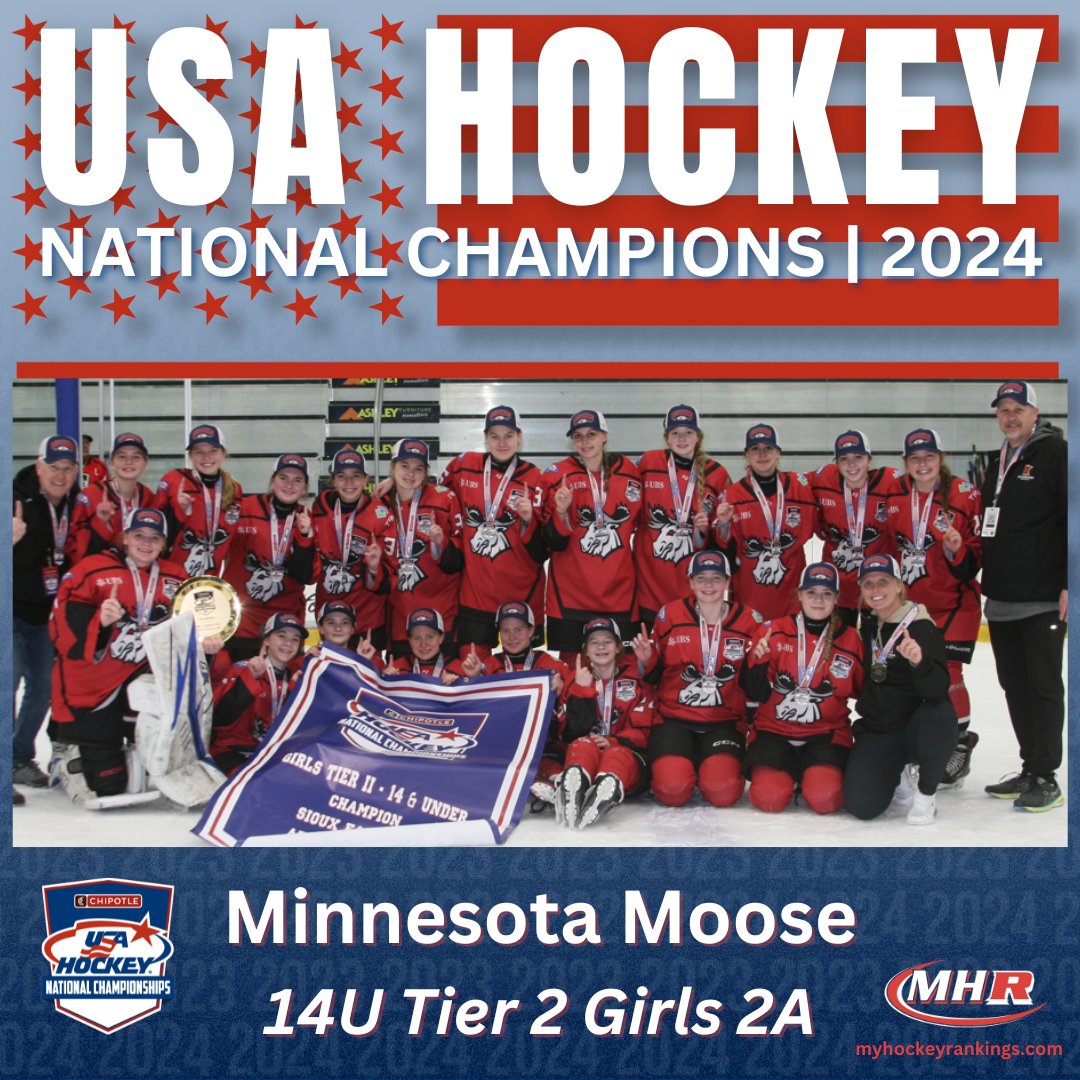 Minnesota Moose

<a href="/usahockey/">USA Hockey</a> 14U Tier 2 Girls 2A National Champs!

#USAHNationals