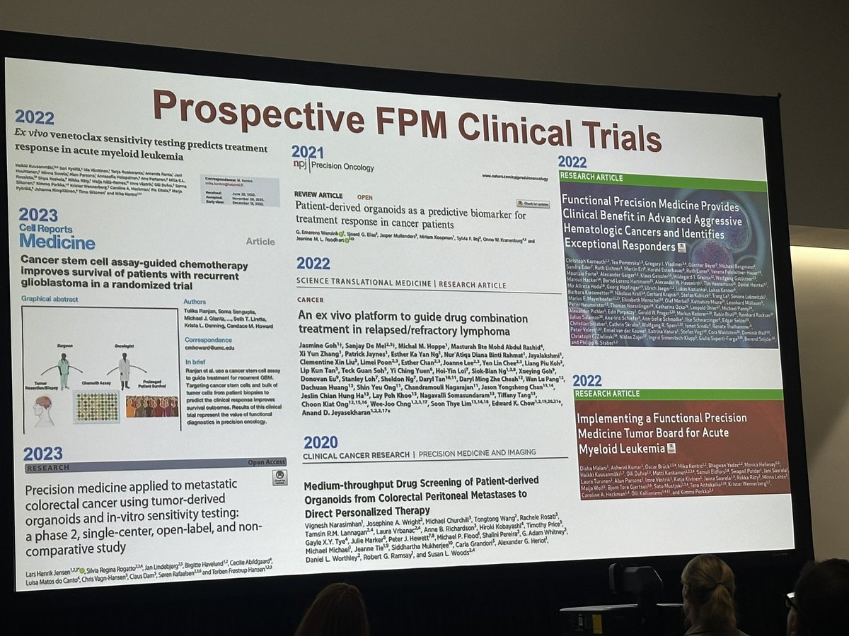 Dr. Tyner discussing the FPM data current ASCO guidelines are based on, limitations of the those approaches and data and how far the field has come in the last few years #AACR24 #FPM