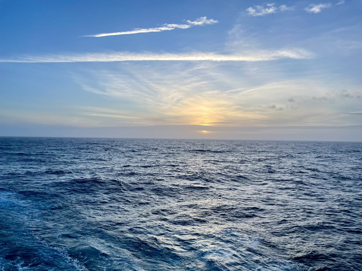Thanks @PrincessCruises #SkyPrincess for another wonderful cruise and as we get close to Southampton, the seas have calmed and the sun sets to welcome the next guests….a Bon  Voyage to those to follow