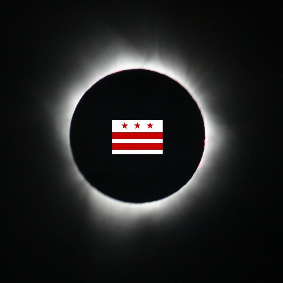 Congress! The District is angry! Grant us statehood immediately, or else—tomorrow—we will partially block out the sun! #DCStatehood #Eclipse