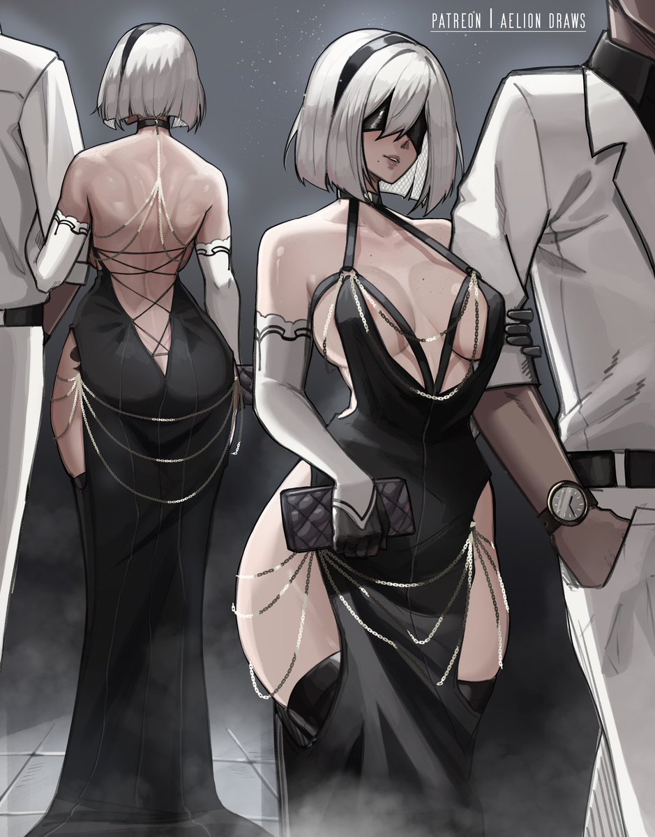 Aelion_UMBR's tweet photo. This dress makes my brain feel funny. 

YoRHa 2b | Nier Automata https://t.co/1gewcN5d3Q