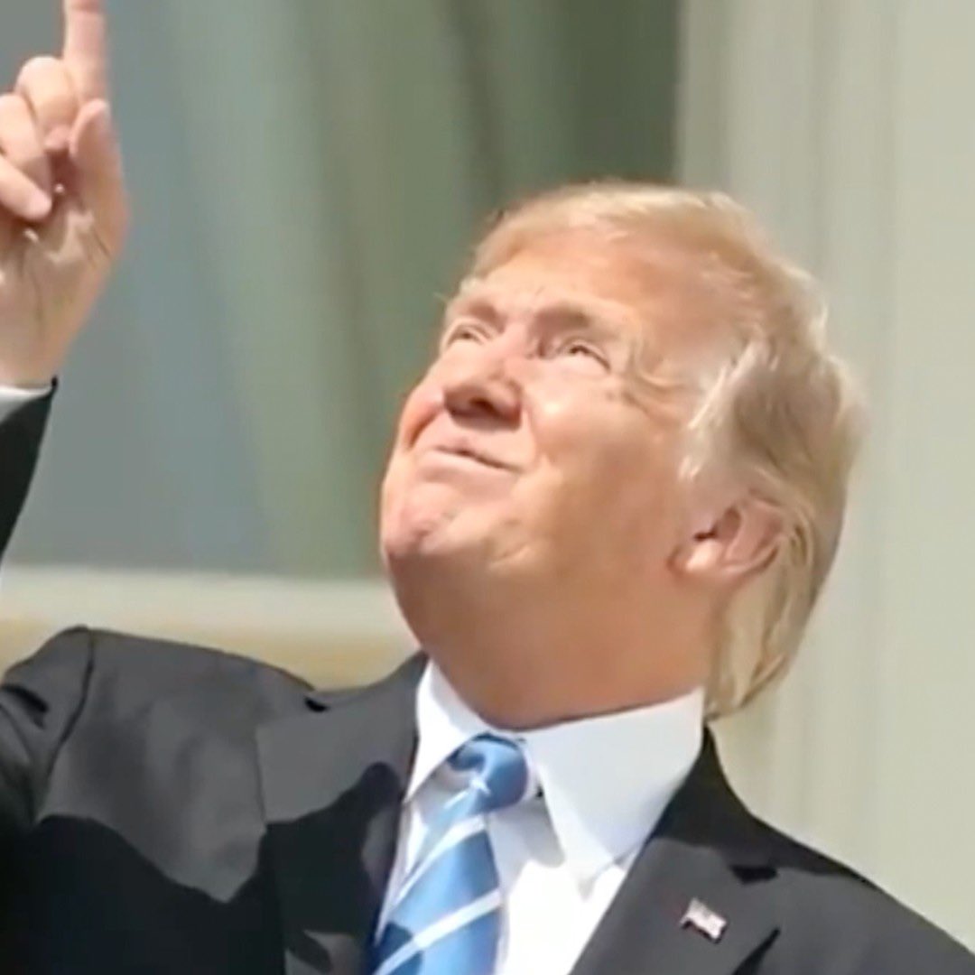 Dear MAGA friends and family who said you were forced to have vaccines. Now you say you are being forced to have solar eclipse glassees Who thinks they should all follow their moron leader and burn out the cells in their cornea? The stupidity is astounding! #MAGACult