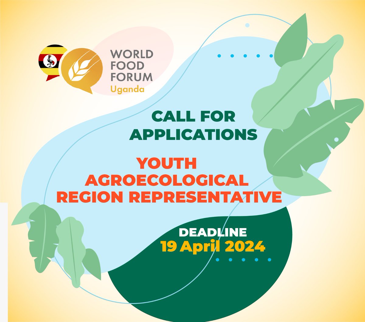 📢 Calling all Ugandan youth champions! Are you passionate about Agriculture and shaping the future of the Uganda food system? Apply for the opportunity to serve as leaders to promote and advocate for sustainable food system in Uganda. Application link; forms.gle/bro4u7TAKqmpWS…