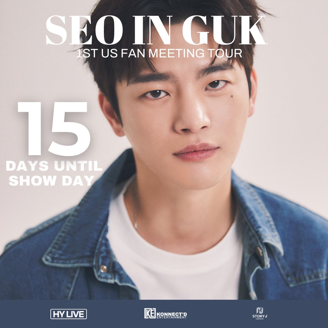 15 day countdown until Fallen for SEO IN GUK 1ST US FAN MEETING TOUR #iHeartriders, tell us what songs you're hoping to hear on the setlist! 🎶 🔗 wearekonnectd.com #SeoInGukFirstUSFanmeet #KonnectdEnt #SeoInGukInLA #SeoInGukInDC #SeoinGukFanMeet #StoryJCompany #HYLIVE