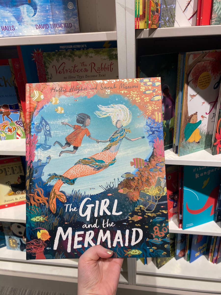 Lovely spot of The Girl and the Mermaid, by @SarahMassini & me, out in the wild @WstonesLside this weekend 🐟🐠🐡 Thank you kindly to Evie for the pic 🩵🩵🩵