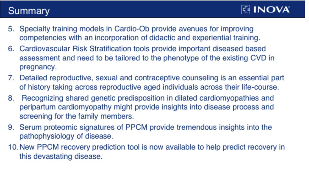 Excellent talk today by my amazing mentor @GarimaVSharmaMD on the #Top10 relevant clinical practice updates in #CVD during #pregnancy and the #postpartum period at #ACC24 🫀 Key points 👇