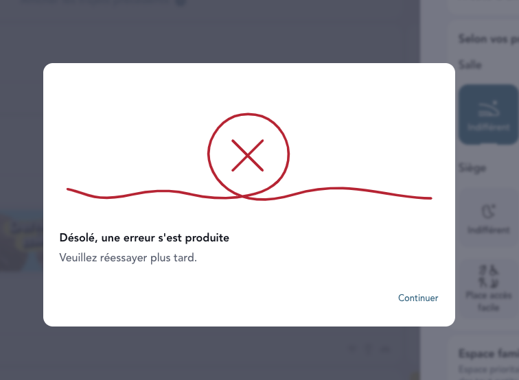 IRLegz's tweet photo. Yo @SNCFConnect je viens de refaire 3 fois ma commande et ça se termine systématiquement là dessus. Je perds tout : ma recherche, les voyageurs, mes billets...
Tout refaire prend un temps fou, et 3 fois de suite j'abandonne. Je vais prendre la voiture faute de pouvoir commander🤷‍♂️ https://t.co/C5Osb26jKH