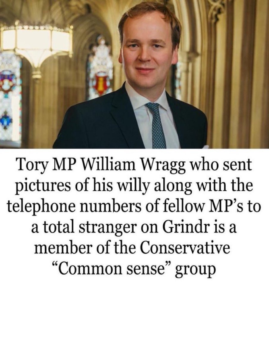 The fact that Wragg is a member of the Common Sense group of MPs is the absolute cherry on the pile of dung that is 14 years of Tory rule. Fraudsters and imbeciles, the lot of them.