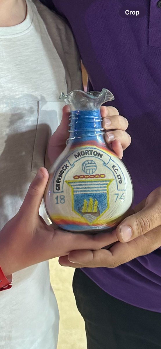 Currently on holiday in Hurghada with good friends and my wee pal Kieran who is a big #Morton fan been begging his mum for a #Ton sand bottle art. Went on Saturday morning with a picture of the club crest and earlier today Mahmoud presented this. WOW.