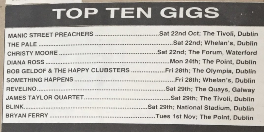 1995 / 96 again. We were booked for two Saturday nights in a row at The Quays and our fee was a grand per night. We went down like a lead balloon so after the show when the manager was paying us he offered us 200 quid not to come back the following week 😂😂