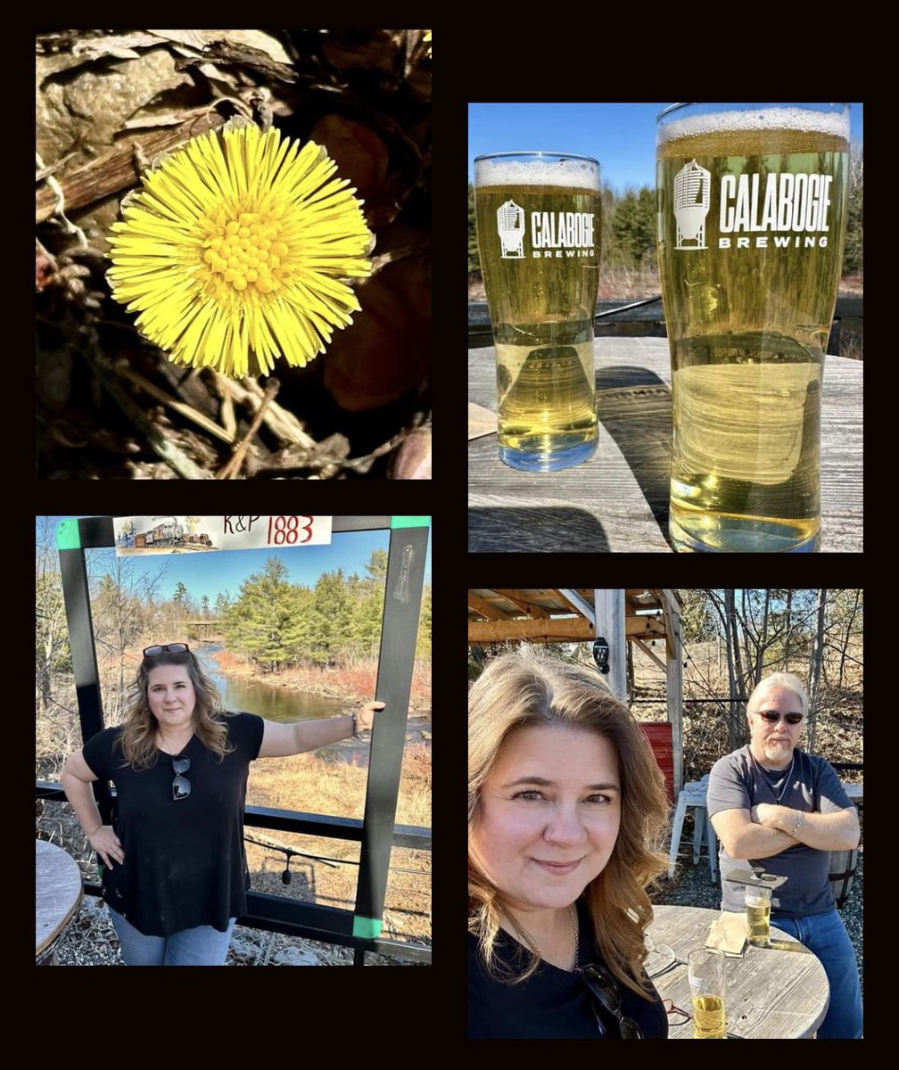 Soaking up sunshine  & beer on a beautiful spring day in Calabogie. #goodtimesoutside