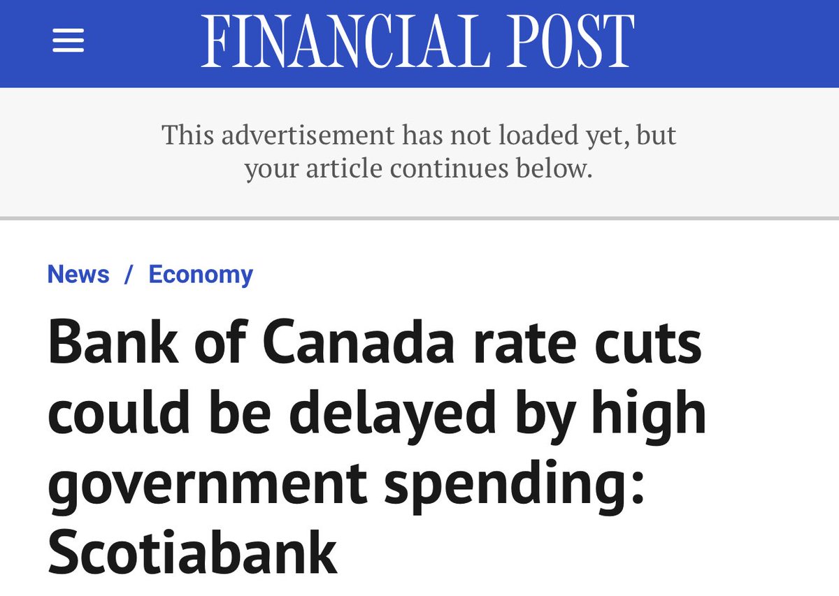 PierrePoilievre's tweet photo. What’s stopping the Bank of Canada from reducing rates on people who can’t afford high rates on their mortgage or car loan?

High government spending. 

Remember that as Trudeau sprays your money in his cross-country photo-op tour. https://t.co/fPFPDiYndl