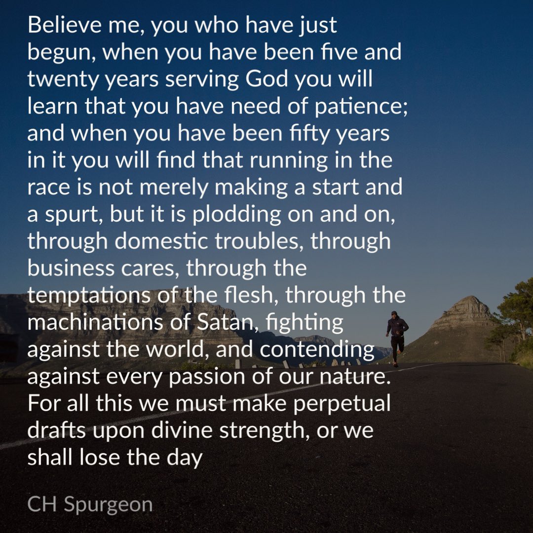 Andrew_Roycroft's tweet photo. I’m so grateful for this transparent and realistic statement in today’s sermon from @ReadingSpurgeon. This truth is recognisable and liberating. 

How much grace and divine strength is needed to persevere in the service of our wonderful Saviour. I feel it more as the years pass. https://t.co/8P997xFX4B