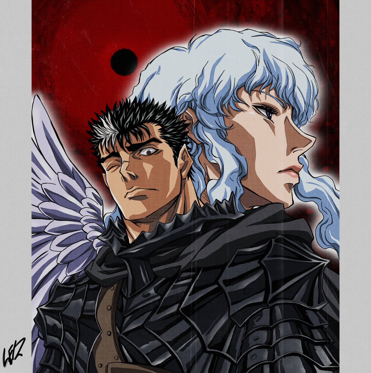 Leizdg's tweet photo. Guts y Griffith.
En esta ocasión use artes del maestro miura e inspiración en los diseños del 97.
Espero que les guste.
#guts #griffith #BERSERK #anime #manga #kentaromiura #art #artist #drawing #godhand #fento #eclipse #genga #sakuga https://t.co/iQTesgMHaO