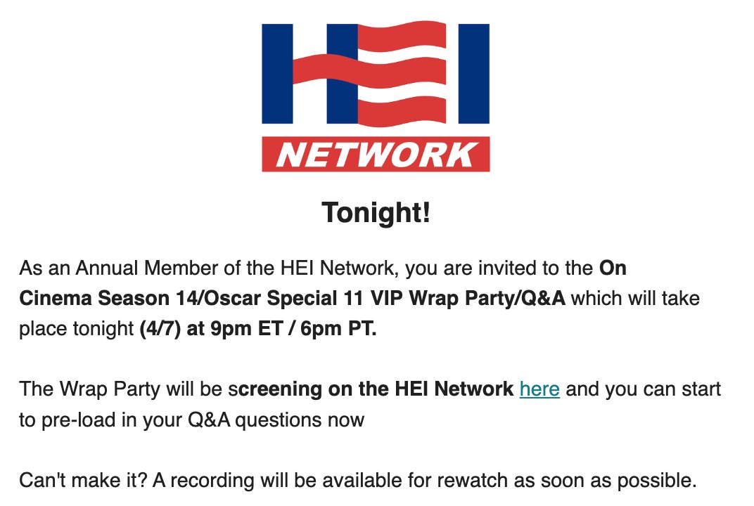 See you tonight! heinetwork.tv/episode/season…