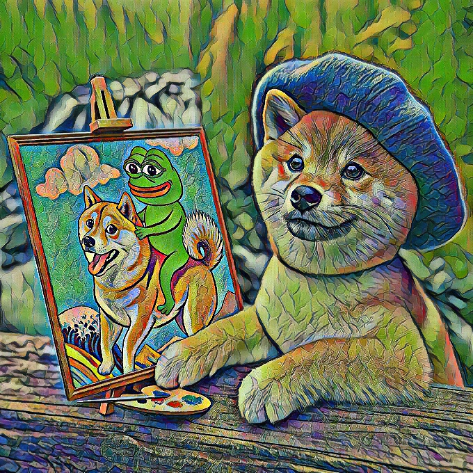 ShibassoCoin's tweet image. THE BERET IS BLUE.