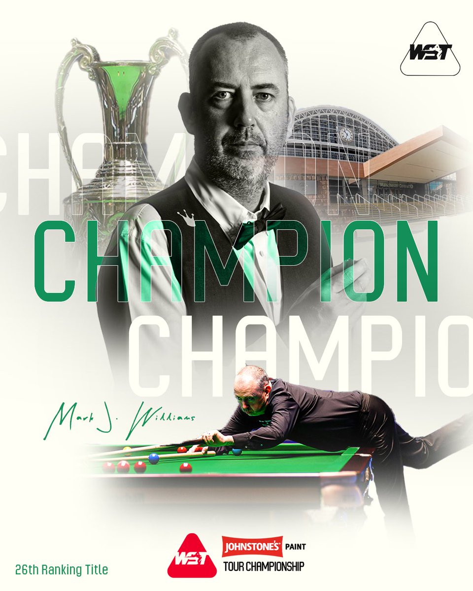 WeAreWST's tweet photo. MARK WILLIAMS IS THE JOHNSTONE’S PAINT TOUR CHAMPION 2024!

@markwil147 | @johnstonestrade https://t.co/VLz37F6Gkv