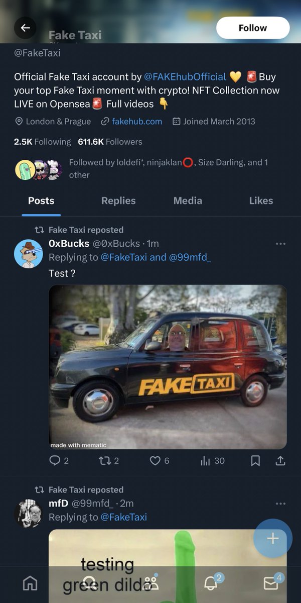 why is the @FakeTaxi account tweeting about memecoins