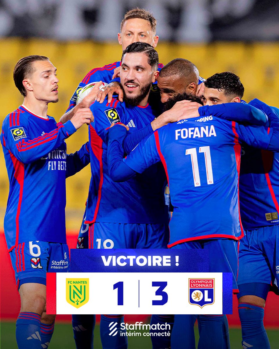 𝗨𝗡𝗘 𝗩𝗜𝗖𝗧𝗢𝗜𝗥𝗘 𝗘𝗡 𝗘́𝗤𝗨𝗜𝗣𝗘 💪 Quelle réaction de nos Gones qui ont fait preuve de caractère pour aller chercher ce succès ! 👊🔴🔵 On continue ensemble ! 🫡 1-3 #FCNOL