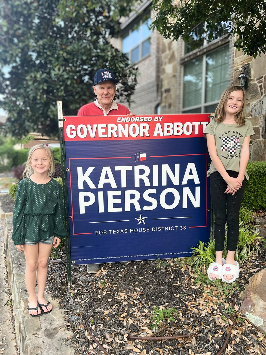 🚨: Abbott endorsed yard signs now available!! Request yours here: katrinafortexas.com #HD33